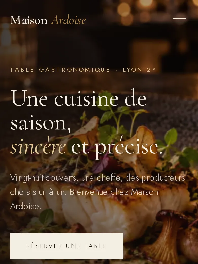 Après : le site Maison Ardoise, élégant et moderne